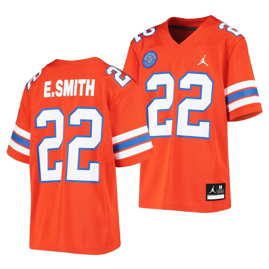 florida gators emmitt smith youth orange ring of honor jersey