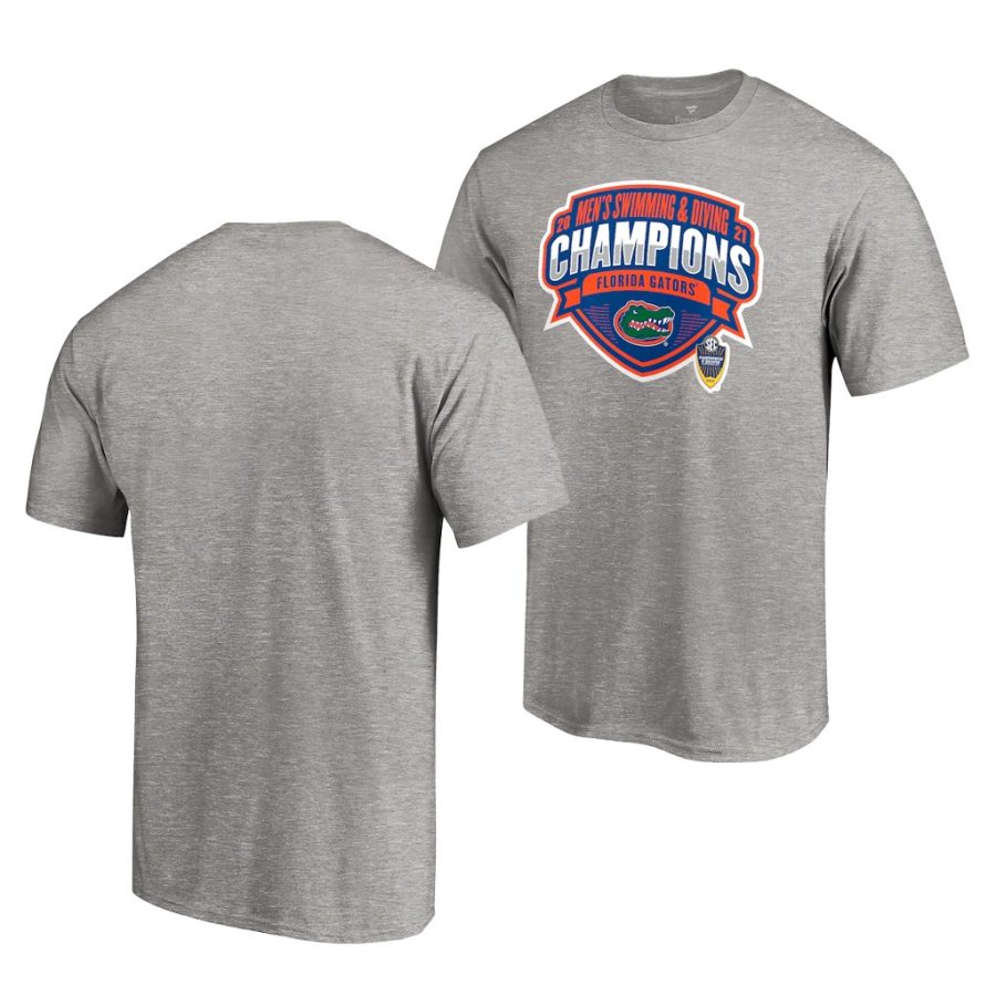 florida gators heathered gray 2021 sec men's swimming diving champions men t shirt