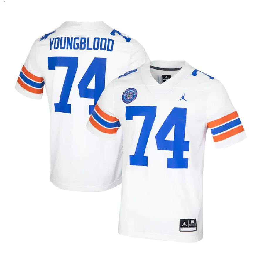 florida gators jack youngblood white ring of honor men jersey