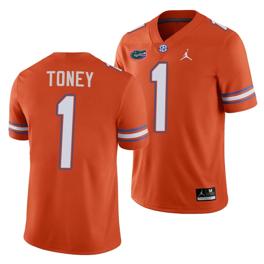 florida gators kadarius toney orange alternate game men's jersey