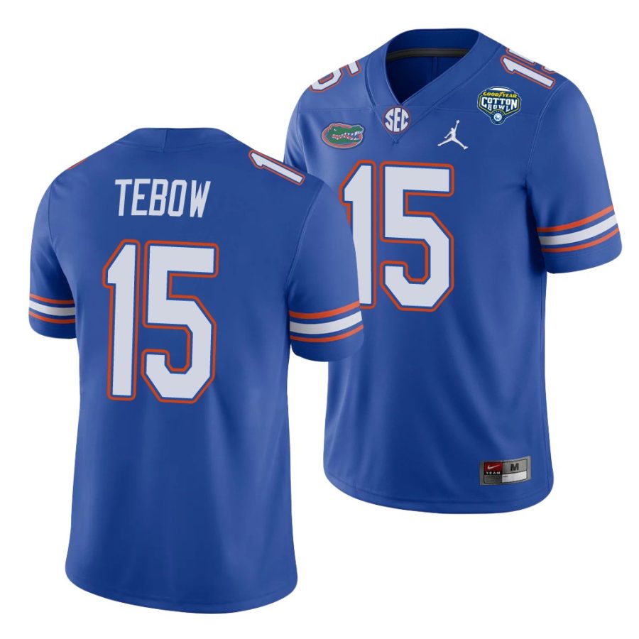 florida gators tim tebow royal 2020 cotton bowl men's jersey