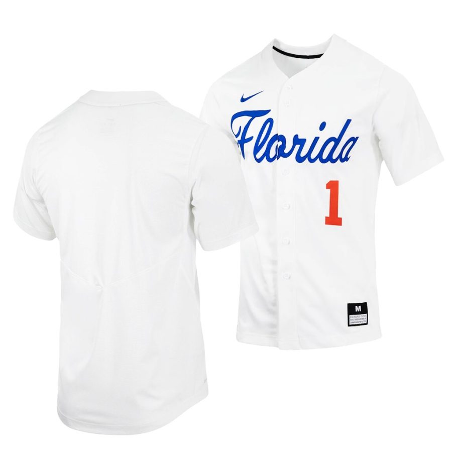 florida gators white college baseball replica jersey