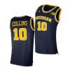 frankie collins navy 2021 class michigan wolverines jersey