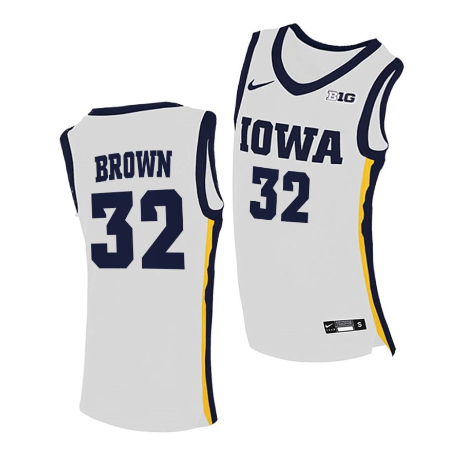 fred brown white home men jersey