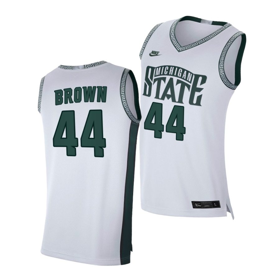 gabe brown white limited retro michigan state spartans jersey