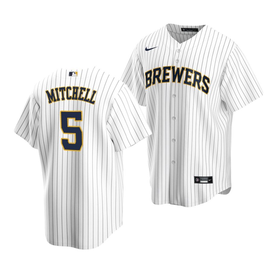 garrett mitchell brewers 2020 mlb draft replica alternate white jersey