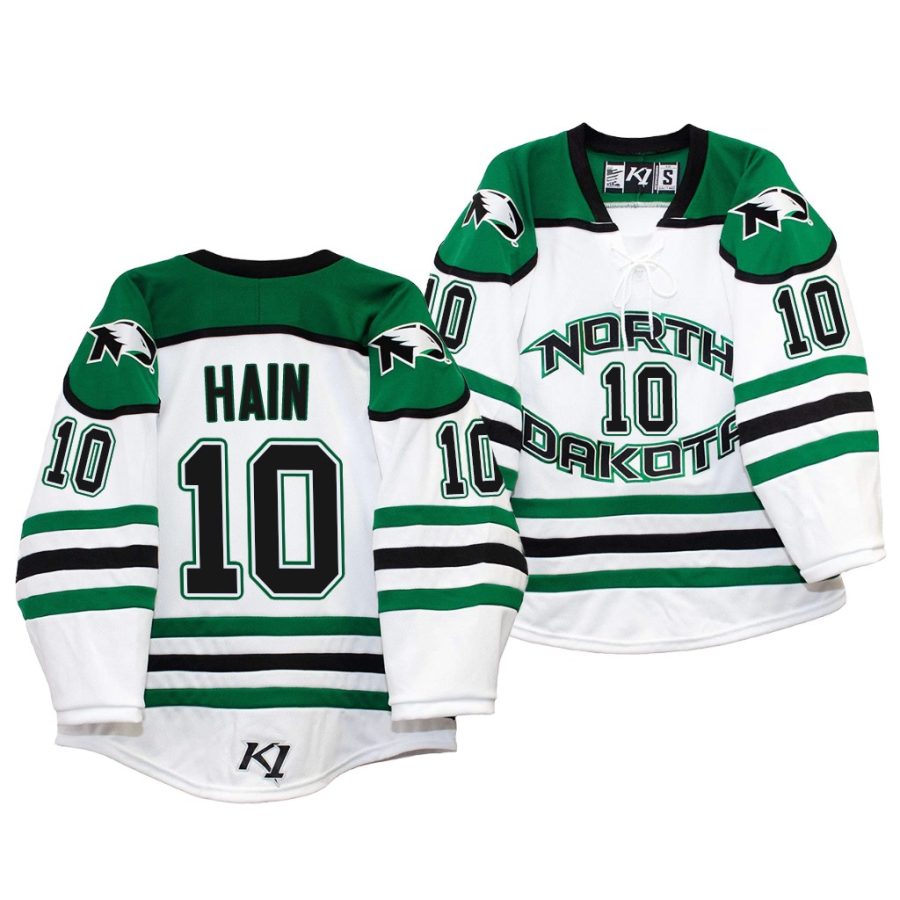 gavin hain nchc home white college hockey jersey