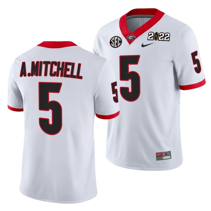 georgia bulldogs adonai mitchell white 2021 cfp national champions jersey