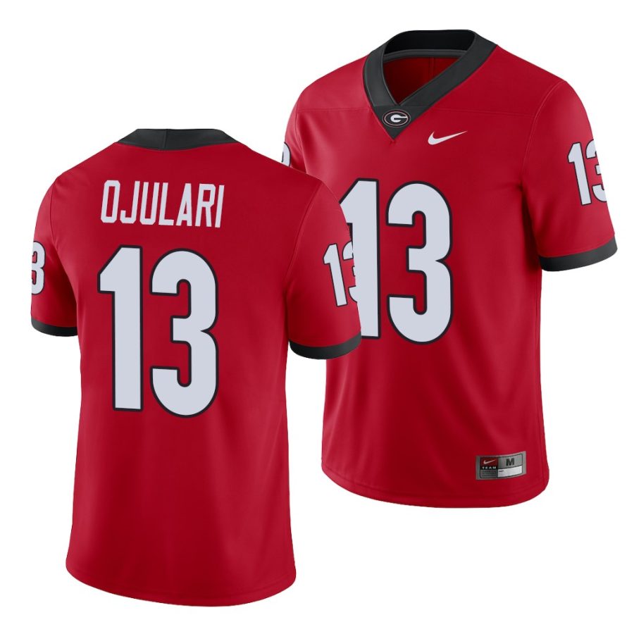 georgia bulldogs azeez ojulari red game college football jersey