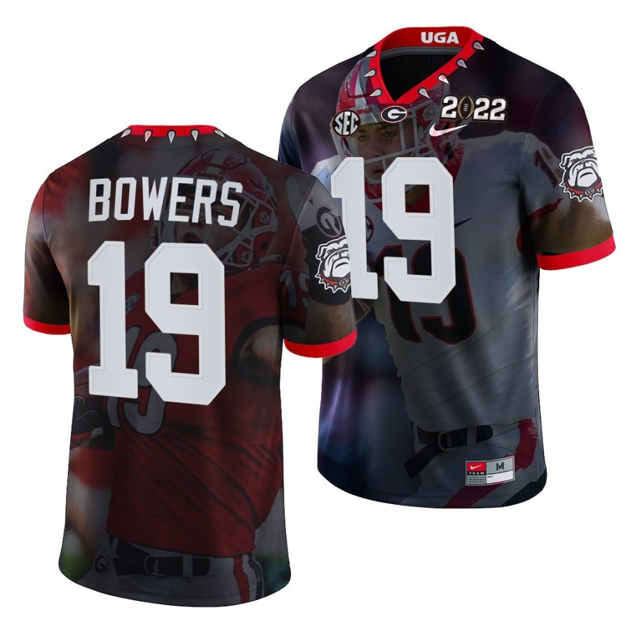 georgia bulldogs brock bowers black 2022 national championship decisive highlights jersey