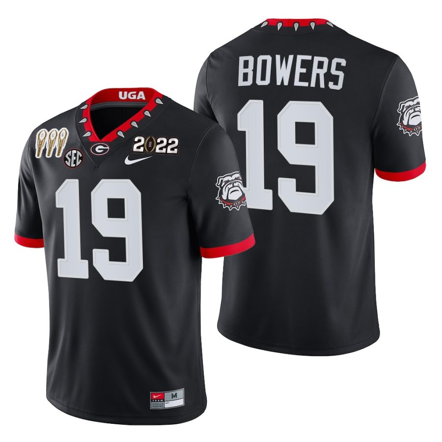 georgia bulldogs brock bowers black 3 times cfp national champions alternate jersey