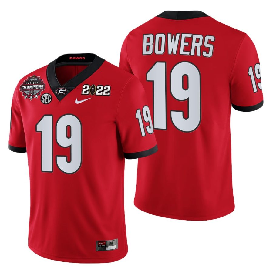 georgia bulldogs brock bowers red 2021 22 cfp national champions jersey