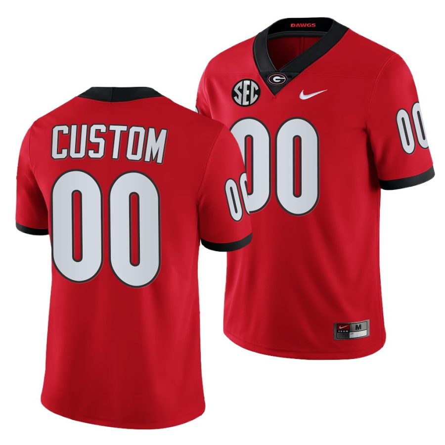 georgia bulldogs custom red college football game jersey