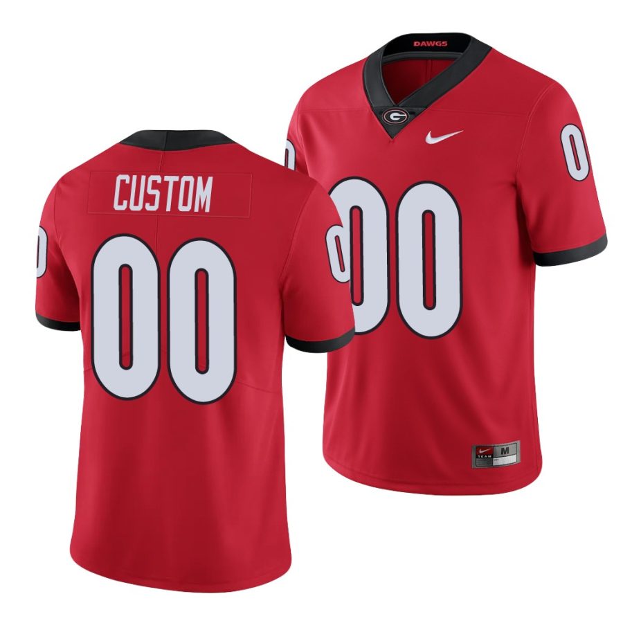 georgia bulldogs custom red limited men's jersey