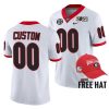 georgia bulldogs custom white 2021 orange bowl champions cfp jersey