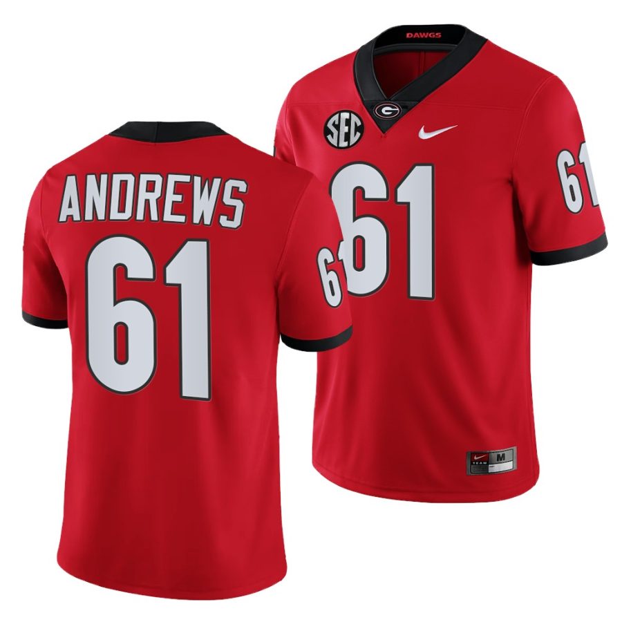 georgia bulldogs david andrews red college football nfl alumni jersey 0