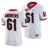 georgia bulldogs david andrews white college football nfl alumni jersey 0