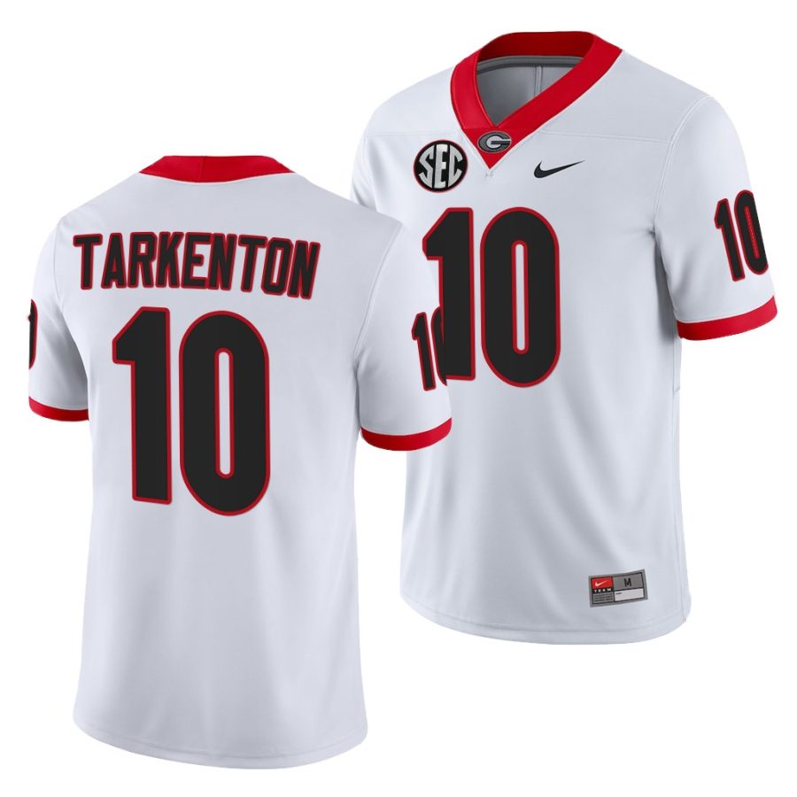 georgia bulldogs fran tarkenton white college football nfl alumni jersey 0