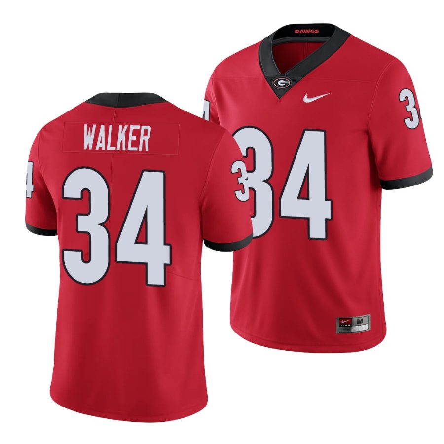 georgia bulldogs herchel walker red limited men's jersey