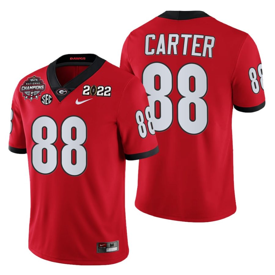 georgia bulldogs jalen carter red 2021 22 cfp national champions jersey