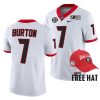 georgia bulldogs jermaine burton white 2021 orange bowl champions cfp jersey