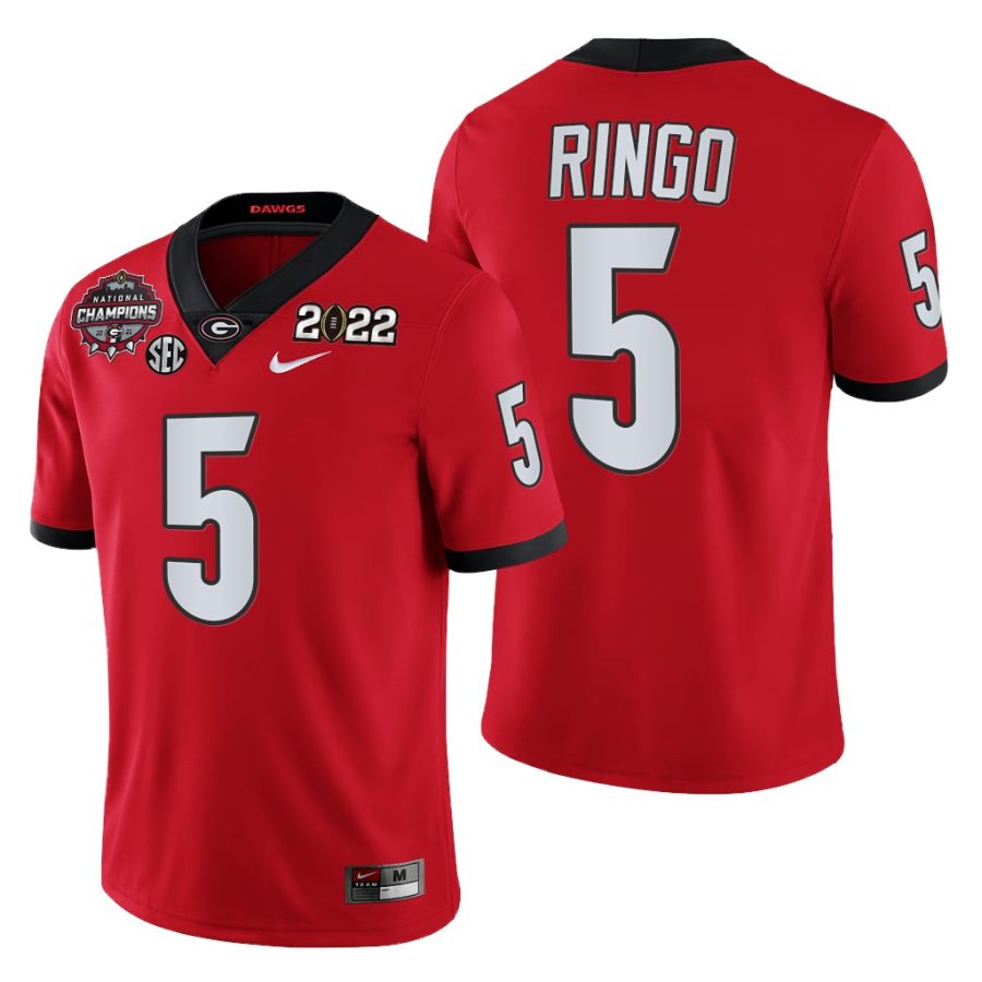 georgia bulldogs kelee ringo red 2021 22 cfp national champions jersey