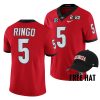 georgia bulldogs kelee ringo red 2021 cfp national champions free hat jersey