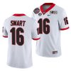 georgia bulldogs kirby smart white 2021 cfp national champions honor coah jersey