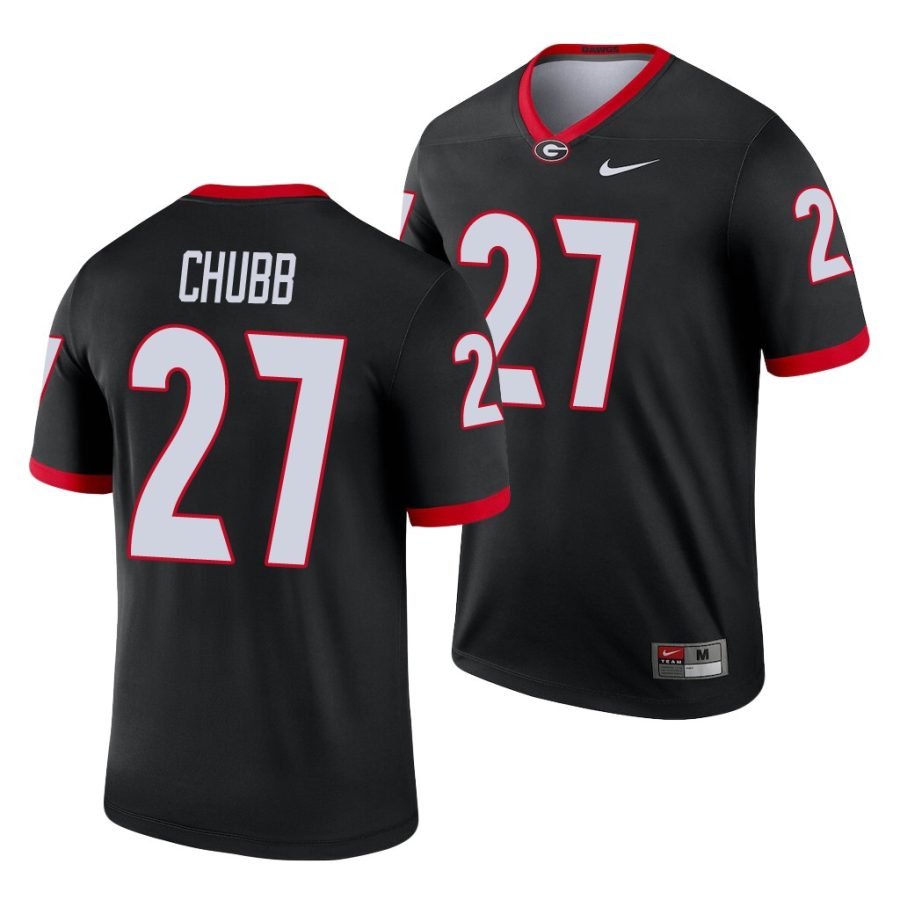 georgia bulldogs nick chubb black legend men's jersey