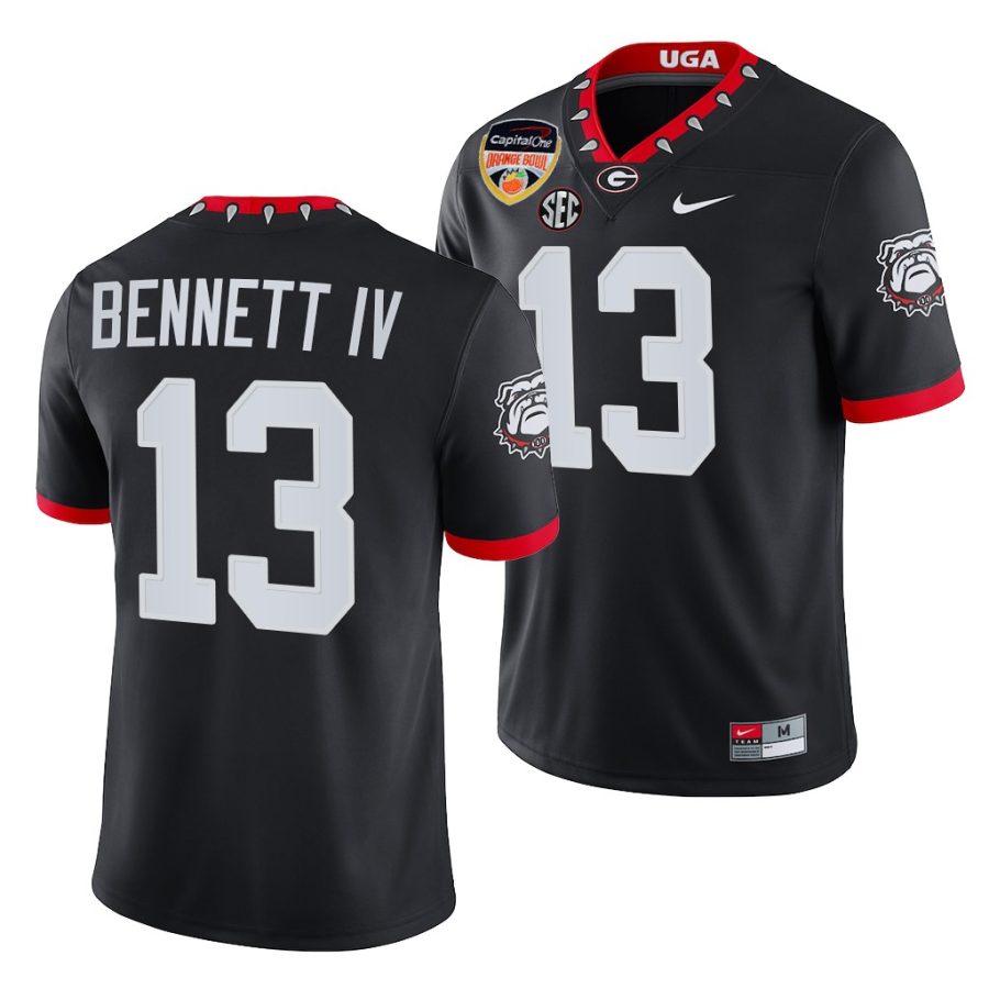 georgia bulldogs stetson bennett black 2021 orange bowl college football playoff jersey