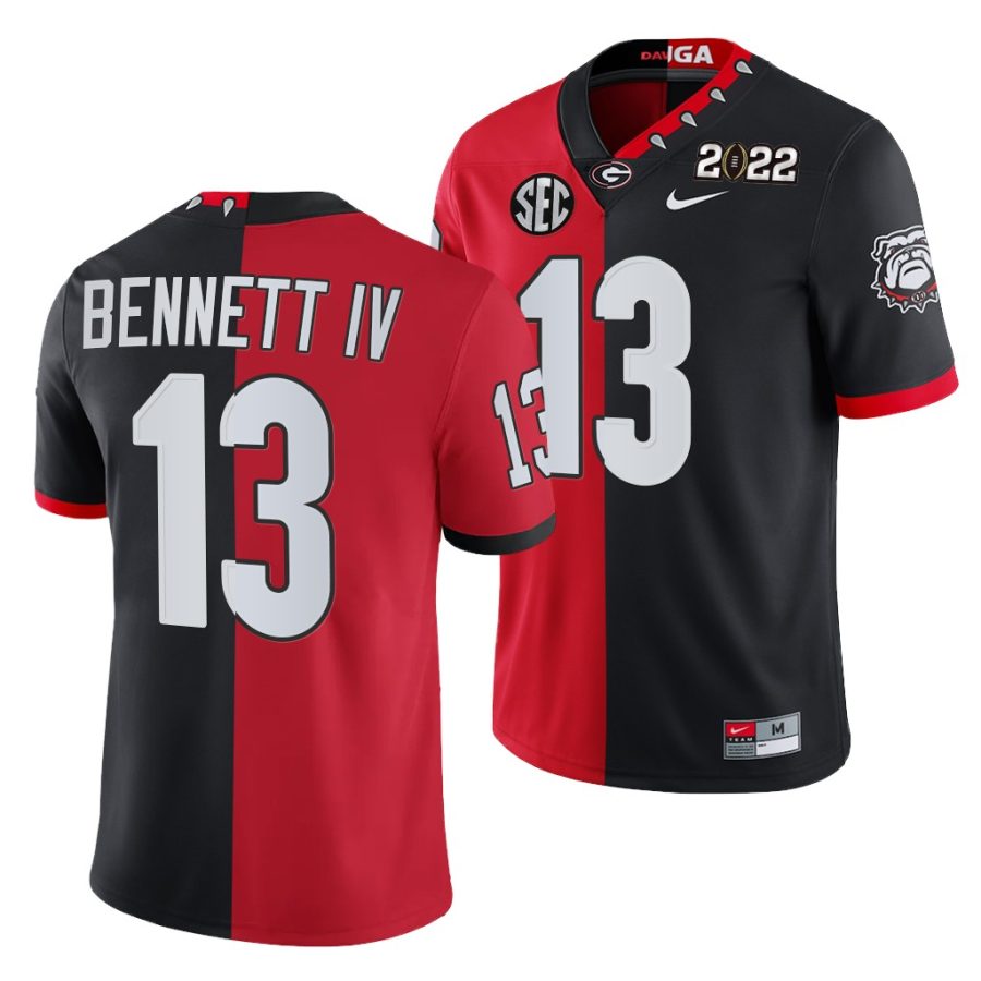 georgia bulldogs stetson bennett black 2022 national championship split edition jersey