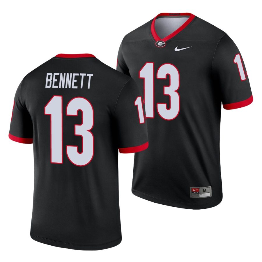 georgia bulldogs stetson bennett black legend men's jersey