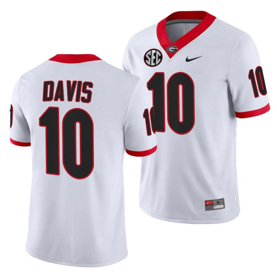 georgia bulldogs thomas davis white college football nfl alumni jersey 0