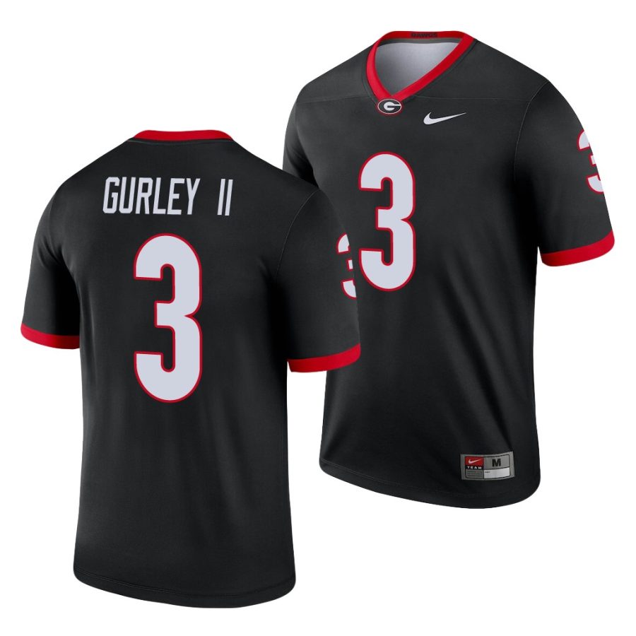 georgia bulldogs todd gurley ii black legend men's jersey