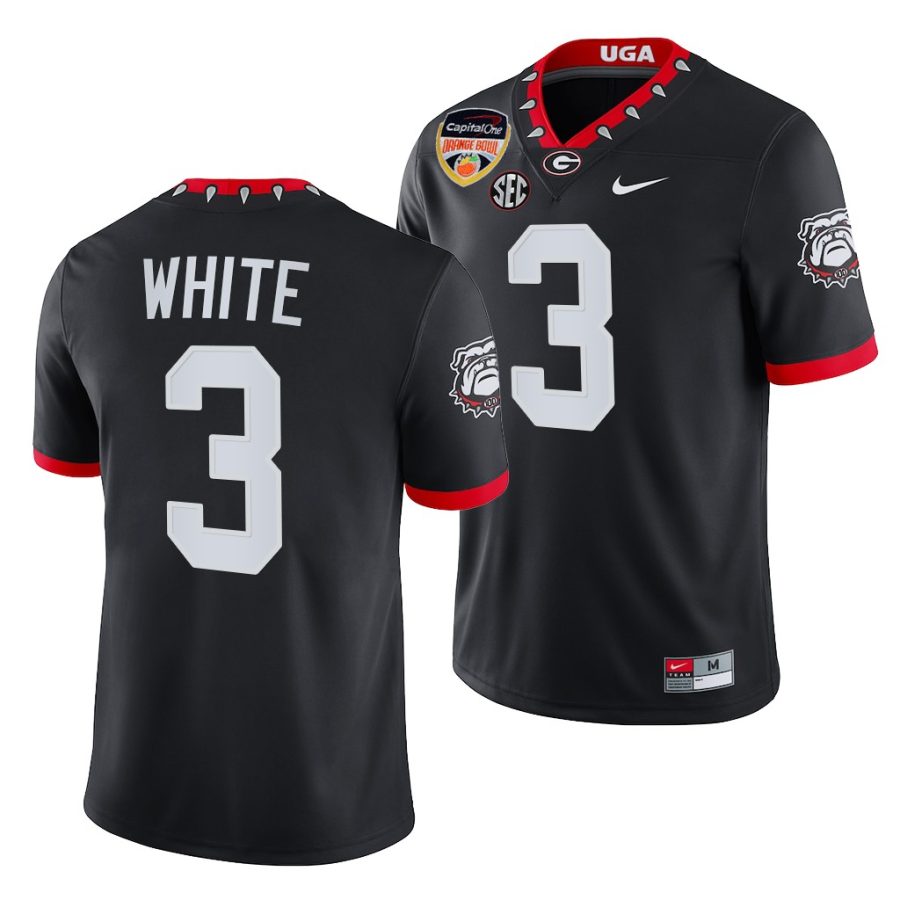 georgia bulldogs zamir white black 2021 orange bowl college football playoff jersey