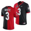 georgia bulldogs zamir white red black split edition men jersey