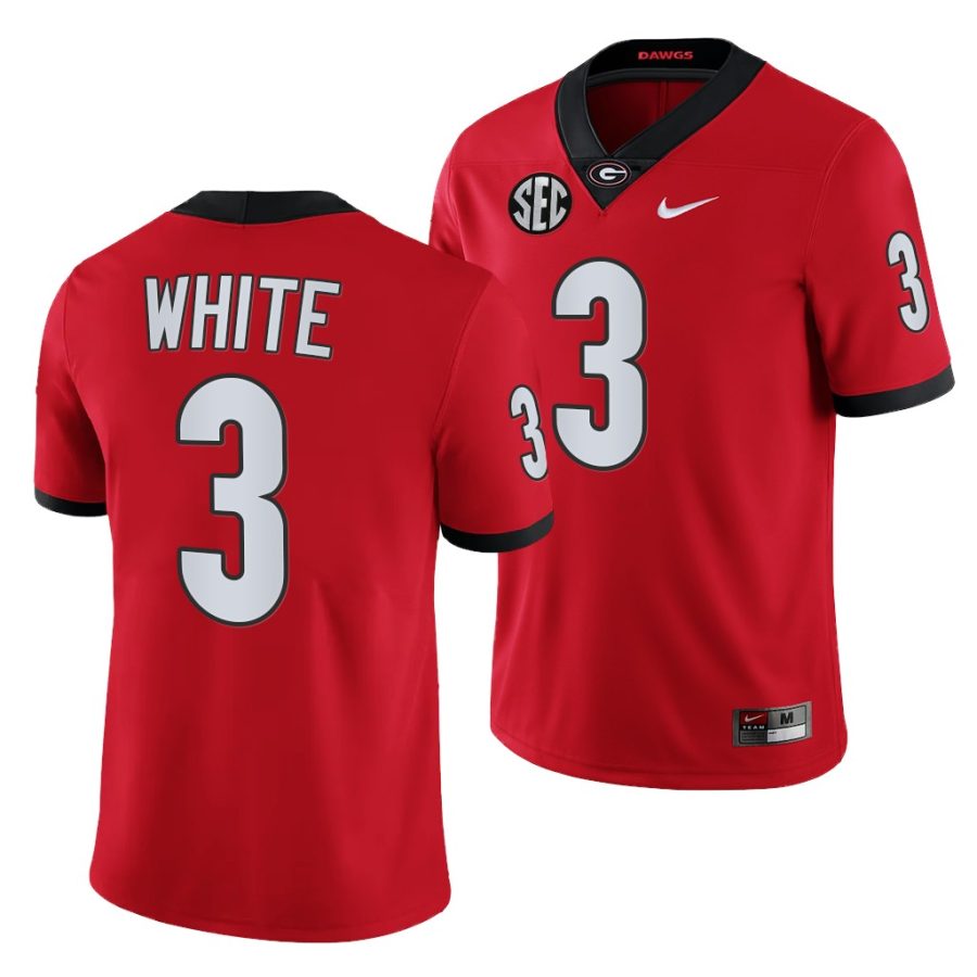 georgia bulldogs zamir white red college football game jersey 0