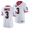 georgia bulldogs zamir white white college football game jersey 0