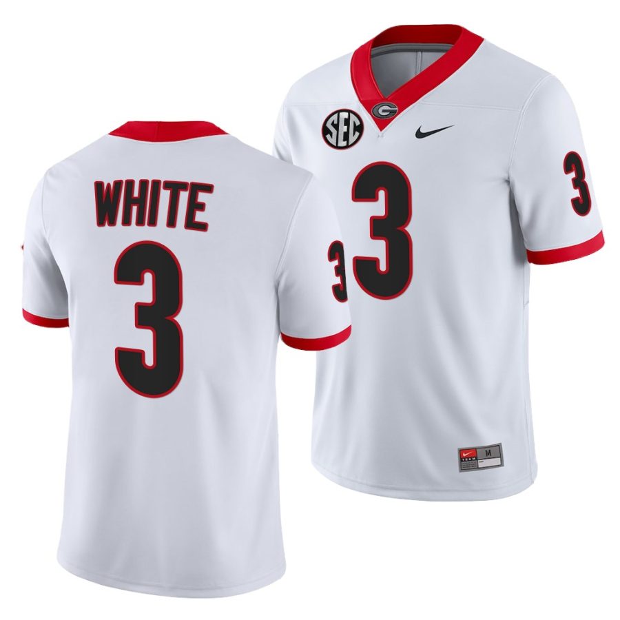 georgia bulldogs zamir white white college football game jersey 0