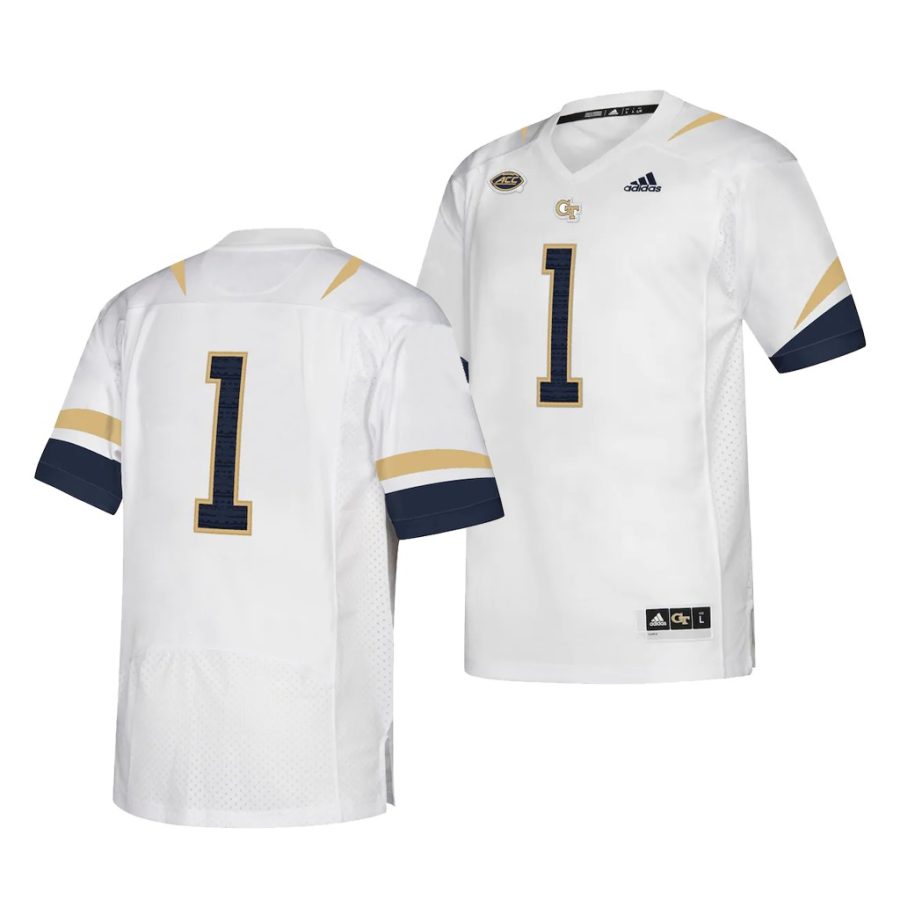 georgia tech yellow jackets custom white premier men jersey