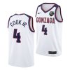 gonzaga bulldogs aaron cook jr. 2021 wcc mens basketball conference tournament champions limited white jersey