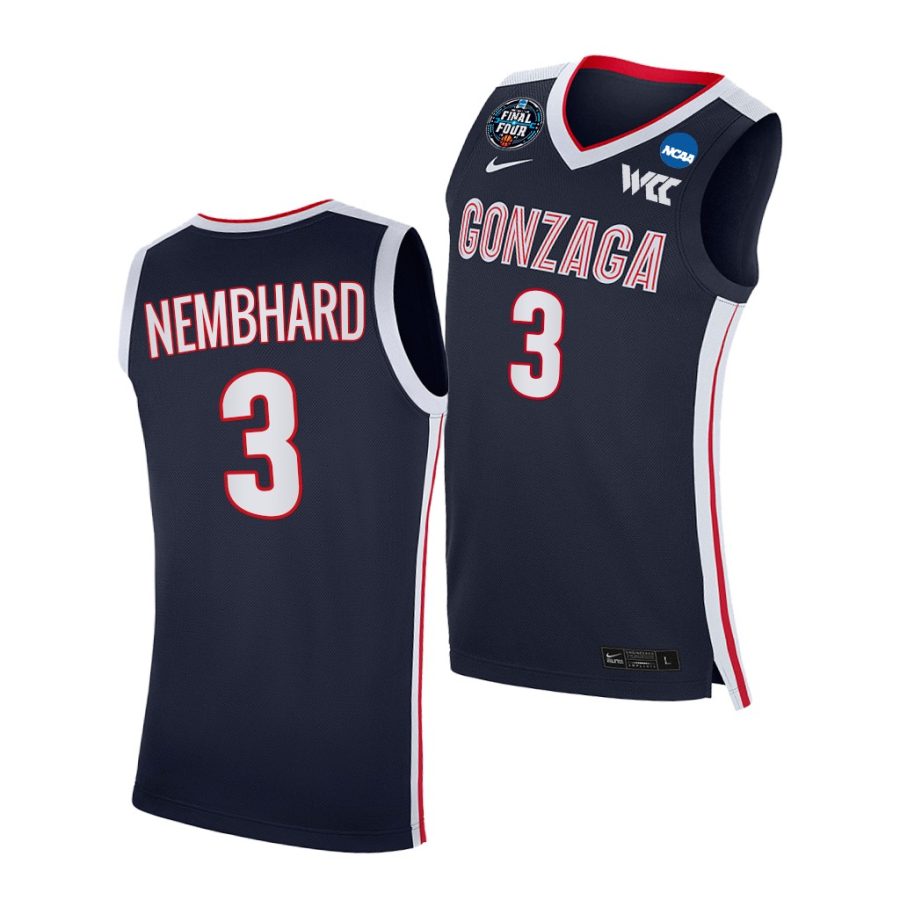 gonzaga bulldogs andrew nembhard 2021 march madness final four wcc navy jersey