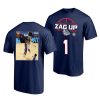 gonzaga bulldogs jalen suggs 2021 march madness game winning buzzer beater navy t shirt