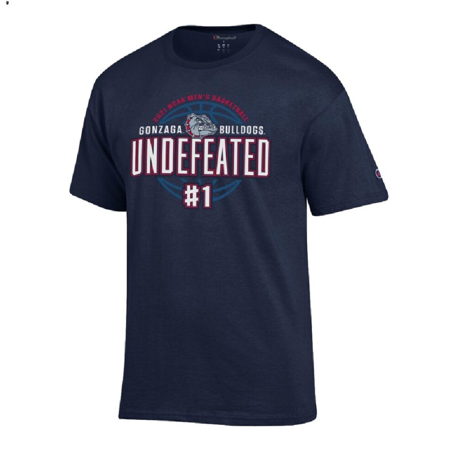 gonzaga bulldogs navy champion 2021 undefeated men t shirt