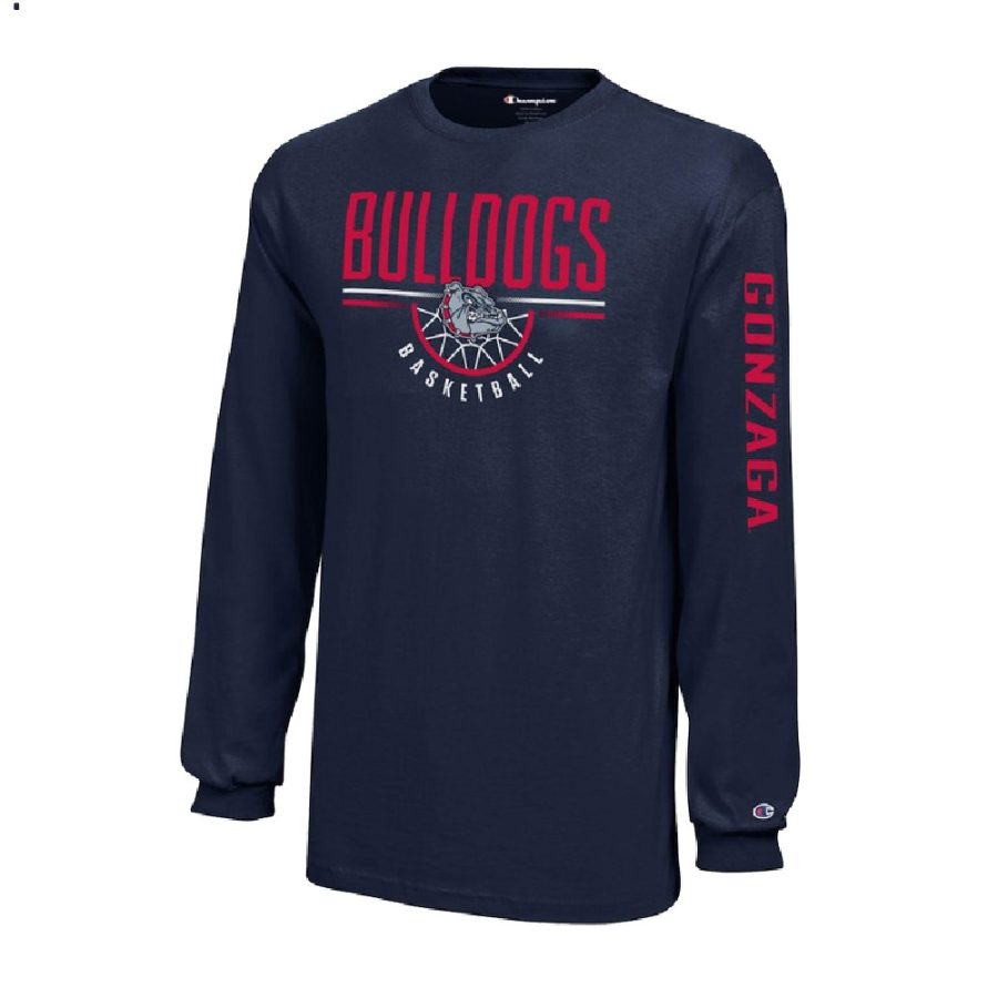 gonzaga bulldogs navy champion long sleeve men t shirt