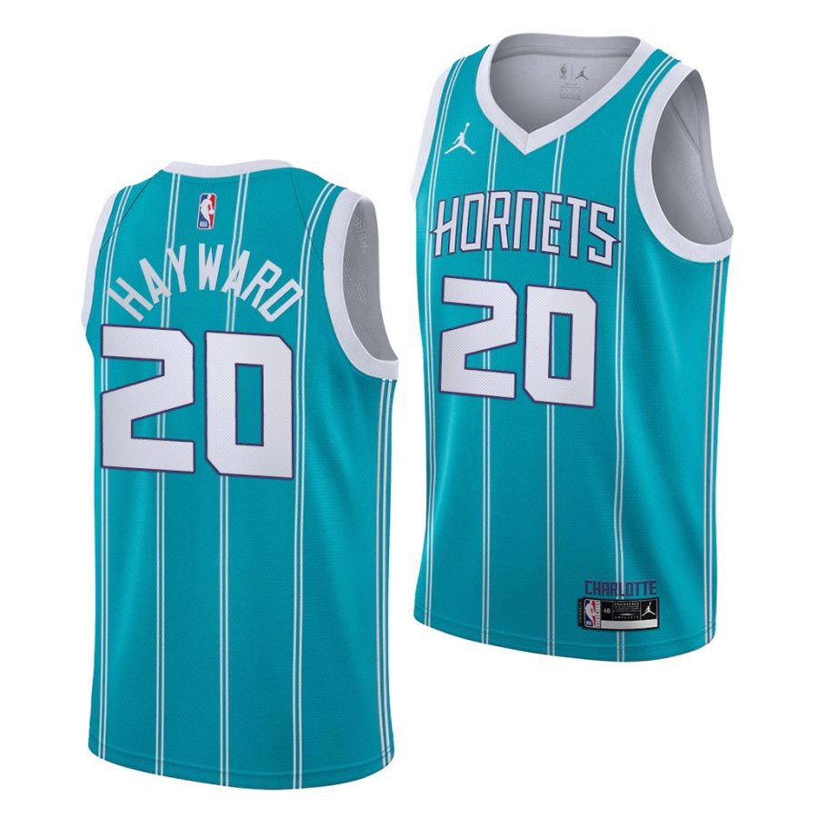 gordon hayward hornets icon 2020 nba draft 2020 21 teal jersey