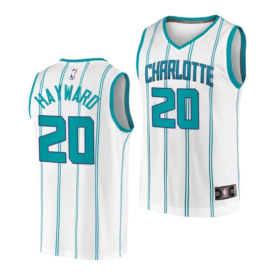 gordon hayward hornets replica association 2020 nba draft 2020 21 white jersey