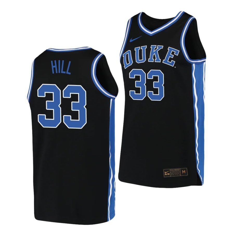 grant hill black replica men's jersey