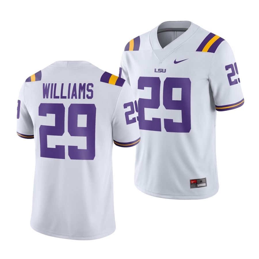 greedy williams white game men's jersey