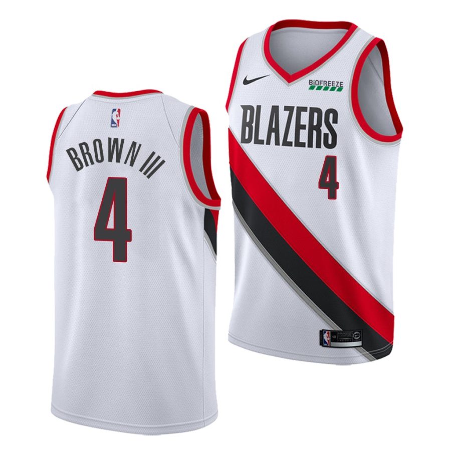 greg brown iii blazers white association edition jersey